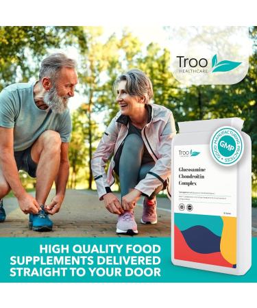 Glucosamine Chondrotin Complex with Vitamin C - 180 Tablets - Supports Collagen Formation to Help Maintain Healthy Bones Cartilage & Joints - UK Manufactured Supplement to GMP Standards - Buy Online on GoSupps.com