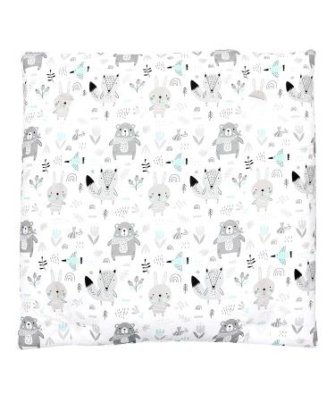 TupTam Baby Changing Mat with 2 Terry Cloth Covers | Bears/Foxes/Mint | 70 x 70 cm - International Shipping Available - Buy Online on GoSupps.com