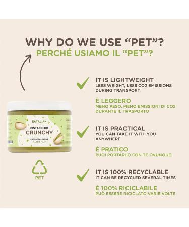 Eatalian by AMZ Better Pistachio Cream Crunchy 500g - Sweet Italian Spread Ideal for Bread Desserts & Ice Cream - Authentic Made in Italy Delight - Buy Online on GoSupps.com
