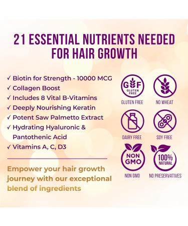 Vitamo Hair Growth Vitamins for Women - Postpartum Biotin & Collagen Supplement for Fast Regrowth Thickness & Volume - 90 Count Hair Loss Treatment - Buy Online on GoSupps.com