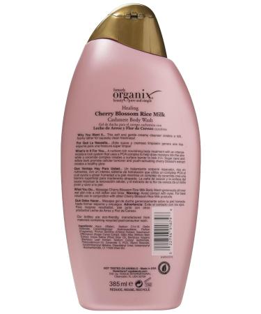 Shop OGX Cashmere Body Wash - Healing Cherry Blossom Rice Milk 13oz | International Shipping Available - Buy Online on GoSupps.com