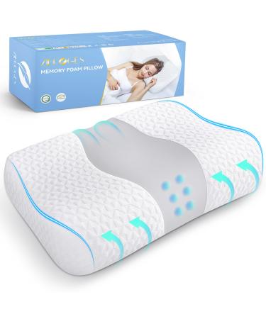 Sick pillow Memory Foam pillow side sleeper pillow - Premium pillow made of viscose memory foam adjustable comfortable sleeping pillow ideal for back sleeper belly sleeper - pillow 60x40x11.5 cm 40x60 cm light gray