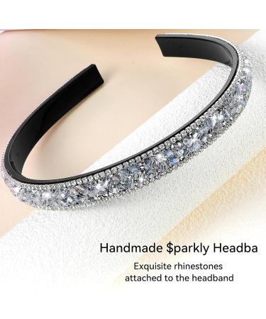 Tyqour 1 Piece Sparkling Crystal Hair Bands Skinny Headbands Non-Slip Rhinestone Headband Women Glitter Wedding Birthday Holiday Hair Accessories for Women Girls Gifts - Buy Online on GoSupps.com