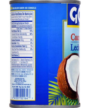Goya Foods Unsweetened Coconut Milk 13.5oz - Authentic and Versatile Dairy-Free Option - Buy Online on GoSupps.com