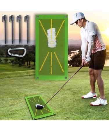 Golf Training Mat for Swing Detection Batting, Golf Training Aid That Shows Swing Path Feedback, and Correct Hitting Posture, Golf Practice Mat for Indoor and Outdoor, Golf Gift for Men Women