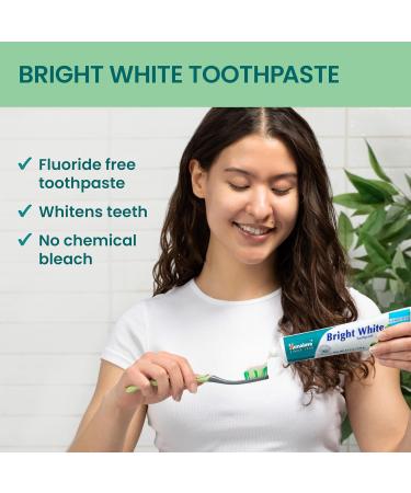 Himalaya Bright White Toothpaste Fluoride Free to Reduce Plaque & Whiten Teeth 6.17 oz Mint 6.17 Ounce (Pack of 1) - Buy Online on GoSupps.com