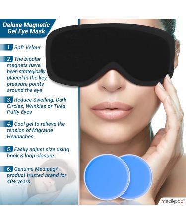Medipaq Deluxe Magnetic Gel Eye Mask - Hot or Cold Relief for Swelling, Dark Circles, and Migraines - Cooling Eye Mask for Hayfever and Headache Relief - Buy Online on GoSupps.com