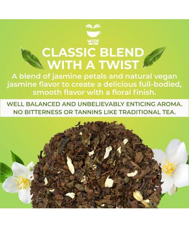 Wize Coffee Leaf Tea Bags Low Caffeine Unsweetened Zero Sugar Free Keto Friendly All Natural Fruit Flavor Vegan Organic Healthy Antioxidant Smooth Taste Tea 15 Tea Bags in Box Jasmine - Buy Online on GoSupps.com