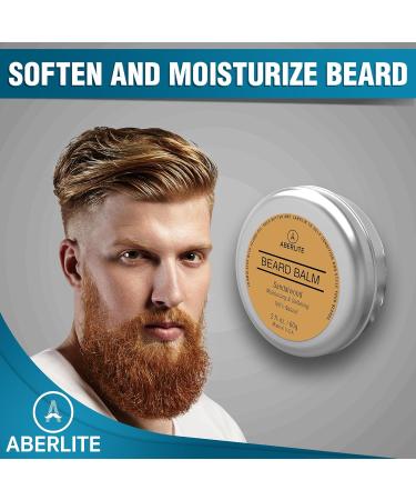 Aberlite Beard Balm - Sandalwood Scent | Natural Ingredients | 2oz | International Shipping Available - Buy Online on GoSupps.com