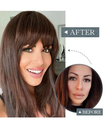 BARSDAR 100% Human Hair French Bangs Extensions - Neat Clip-in Fringe Bangs for Women - Natural Color, Washable/Dyeable - French-Medium Auburn - Buy Online on GoSupps.com