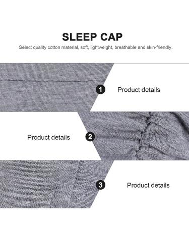 Lurrose 2Pcs Soft Beanie Chemo Cap for Women - White Gray | Cancer Headwear & Hair Loss Turban Hat - Buy Online on GoSupps.com