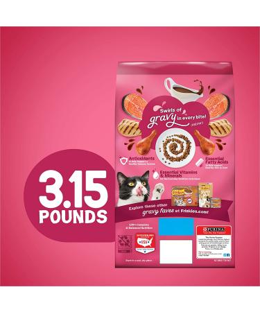 Purina Friskies Gravy Swirlers Adult Dry Cat Food 3.15lb - Delicious Gravy Flavors | Nutritious Cat Food - Buy Online on GoSupps.com