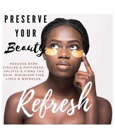 Clay & Stones Gold Collagen Under Eye Mask - 14 Pairs | Reduce Wrinkles, Puffiness & Dark Circles | Anti-Aging Hydrogel Patches | Cruelty-Free - Buy Online on GoSupps.com