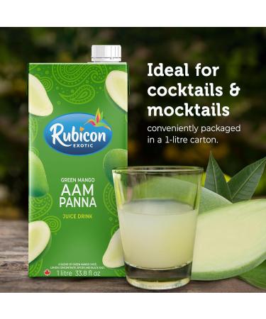 Rubicon Aam Panna Green Mango Indian Street Drink | 1L Carton | Carefully Blended with Seasoning & Spices | No Preservatives Artificial Colourings or Sweeteners | Rich in Vitamin C | Made in Canada - Buy Online on GoSupps.com