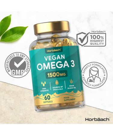 Horbaach Vegan Omega 3 1500mg - 60 Softgels - Buy Online on GoSupps.com