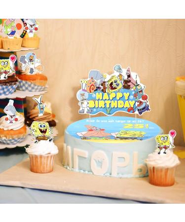 14 Piece Edible Cake Toppers for 25th Birthday | Colorful Cake Decorations & 25th Party Decor - Buy Online on GoSupps.com