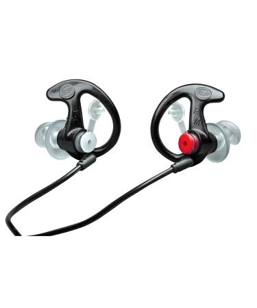 SureFire EP3 Sonic Defenders Filtered Earplugs, Double Flanged Design, Reusable Black Medium