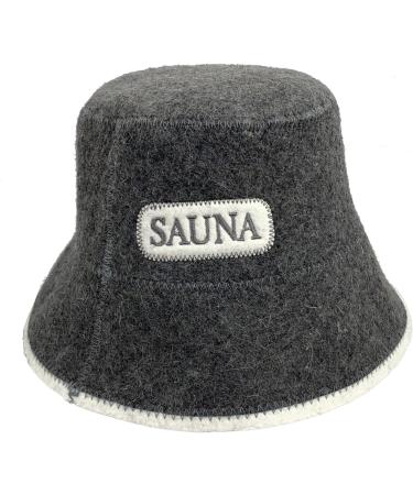 GMMH Sauna Hut - Premium Wollfilz Cap for Men & Women | Felt Sauna Hat Gray (1507) - Perfect Sauna Accessory - Buy Online on GoSupps.com