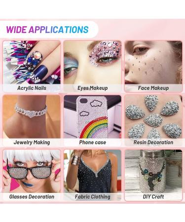 3600Pcs Face Gems Rhinestones Set with Makeup Glue - Shynek Eye & Hair Rhinestone Kit for Nail Art & Crafts - Buy Online on GoSupps.com