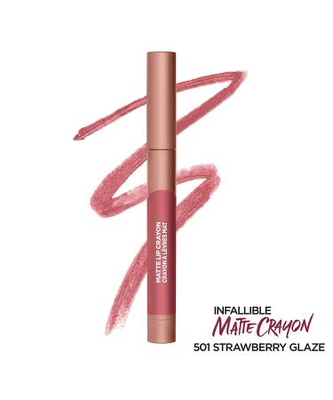 L'Oreal Paris Infallible Matte Lip Crayon - Strawberry Glaze 0.04 oz - Buy Online on GoSupps.com