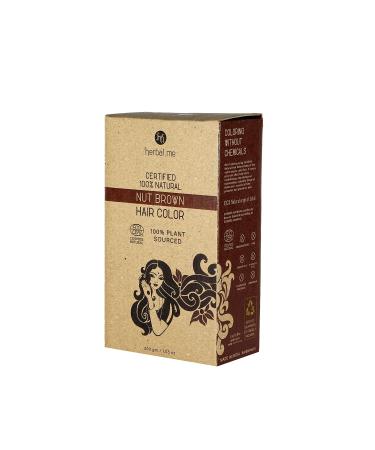 Nut Brown Natural Hair Color (200gm) | CERTIFIED 100% Natural by Ecocert Greenlife (France)