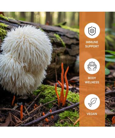 West Wolf Medicinals Lion's Mane & Cordyceps Mushroom Extract Powder Capsules| High Potency/Over 30% Beta Glucans| No Fillers| USDA Organic| 120Capules/ 4Months Supply | Eco-Friendly Packaging - Buy Online on GoSupps.com