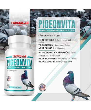 PIGEONVITA VITAMINA COMPLETA para PALOMAS MULTIVIT Pigeon 100 TABLETAS - Buy Online on GoSupps.com