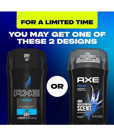 AXE Phoenix Crushed Mint & Rosemary Deodorant for Men 3oz (Pack of 4) | 48H Odor Protection | Aluminum-Free - Buy Online on GoSupps.com
