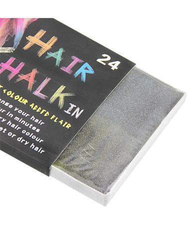 HMILYDYK Hair Chalks Set Glitter Temporary Non-Toxic Rainbow Colored Dye Pastel Kit Works on All Hair Colors Great Christmas Birthday Gifts for Girls Teens 24 Pcs - Buy Online on GoSupps.com
