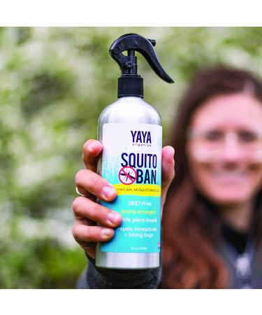 Squito Ban 16oz - Yaya Organics All-Natural Bug Spray | Proven Effective & Family Friendly | Deet-Free Mosquito Repellent - Buy Online on GoSupps.com