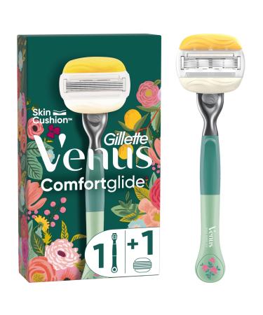 Rifle Paper Co. + Gillette Venus Comfortglide women's razor - 1 handle + 1 re -filling blades 5 blades that shave smoothly for gentle skin