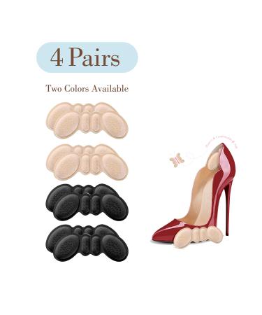 Shoe Inserts for Women - Heel Pads Heel Inserts for Shoes That are Too Big Heel Cushion Heel Grips High Heel Inserts by Famel (Pack of 4 Pairs)