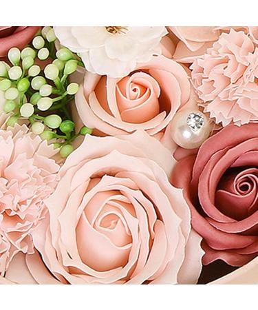 Soap Flowers Gift Box for Mothers Day Gifts Romantic Roses Soap Flowers Box with Greeting Card Round Bath Flowers Box Beautiful Gift for Women Valentines Anniversary Day StyleA - Buy Online on GoSupps.com