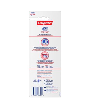Colgate 360 Adult Toothbrush - Medium, 4 Count Pack - Buy Online on GoSupps.com