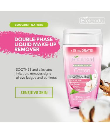 Bielenda BOUQUET NATURE - Soothes And Alleviates Irritation Removes Signs Of Eye Fatigue And Puffiness - Cotton Gentle Double Phase Liquid Make Up Remover - 140 ml - Buy Online on GoSupps.com