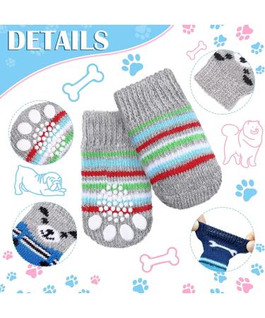 24 Pieces Non Slip Dog Socks for Small Dogs - Indoor Paw Protectors for Hardwood Floors - 6 Styles (Small) - Buy Online on GoSupps.com
