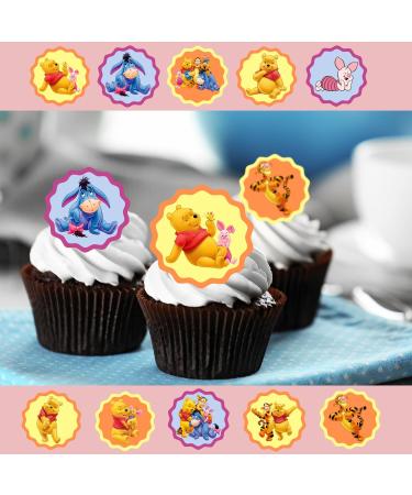 20 x Pre-Cut Winnie The Pooh Bear Edible Wafer Cupcake Toppers Cake Decoration Decor - Buy Online on GoSupps.com