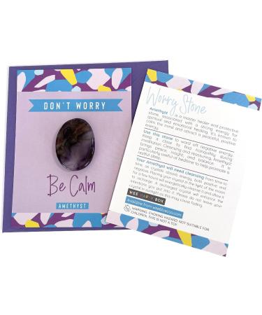 Amethyst Crystal Worry Stone - Stress Relief Gift for Birthday, Anniversary, Xmas - Buy Online on GoSupps.com