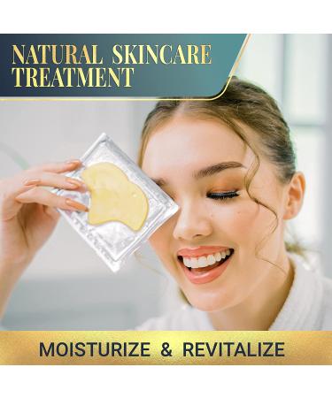 24K Gold Forehead Patches - 20 Collagen & Hyaluronic Acid Pads for Wrinkle Reduction - Buy Online on GoSupps.com