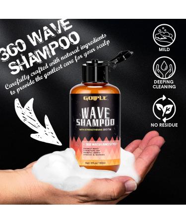 6 FL OZ Waves Pomade & Hydration Shampoo for 360 Waves - Strengthen & Promote Hair Growth - Ideal for Black Men - Buy Online on GoSupps.com