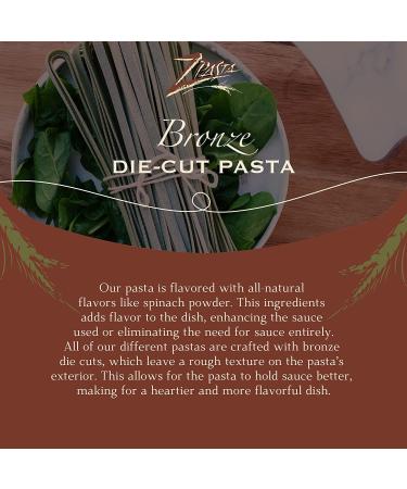 Spinach Fettuccine - Bronze Cut Artisan Pasta 12 oz (2 Pack) | ZPasta - Buy Online on GoSupps.com
