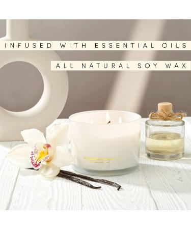 96NORTH Luxury Vanilla Soy Candle | Large 3 Wick Jar | 50-Hour Burn Time | 100% Natural Soy Wax | Aromatherapy Scent | Housewarming Gift - Buy Online on GoSupps.com