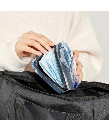 Aerial View Iceberg Snow Mountain Sanitary Napkin Storage Bag | Menstrual Cup Pouch | Nursing Pad Holder - Multi-Colored 15 - Buy Online on GoSupps.com