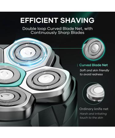 Head Shavers for Bald Men - Kensen 6D Waterproof Electric Razor Close Shave LED Display Type-C Charging Easy Clean | Ideal for Wet/Dry Use - Buy Online on GoSupps.com