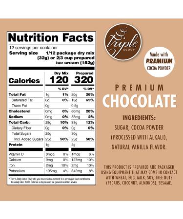 Delicious Premium Chocolate Ice Cream Starter Mix - Easy & Quick Gourmet Dessert, Makes 2 Quarts - Made in USA (15oz) - Buy Online on GoSupps.com