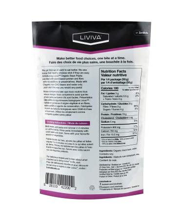 LIVIVA Organic Black Bean Spaghetti - High Protein, Keto-Certified, 7oz (Pack of 6) - Buy Online on GoSupps.com