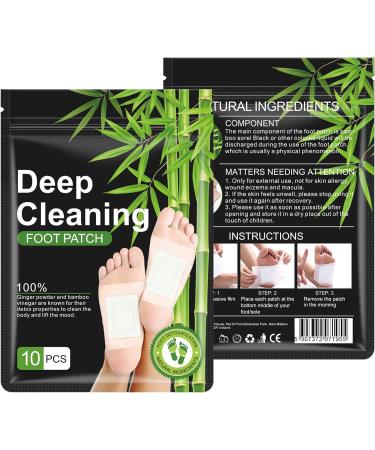 Detox Foot Patches 20 PCS - Natural Deep Cleaning Foot Pads for Stress Relief & Better Sleep - Bamboo Vinegar for Body Cleanse & Blood Circulation - White - Buy Online on GoSupps.com