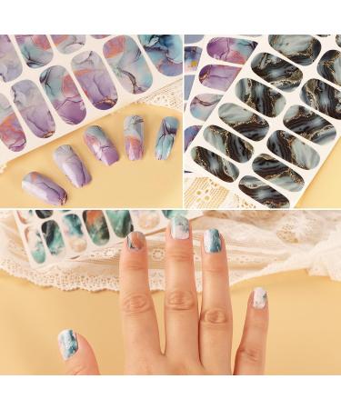 6 Sheets Marble Full Wraps Nail Stickers Nail Polish Sticker Marble Wraps Self-Adhesive Waterproof Nail Art Decals Manicure Nail Tips DIY Nail Decorations for Women Girls Nail Design - Buy Online on GoSupps.com
