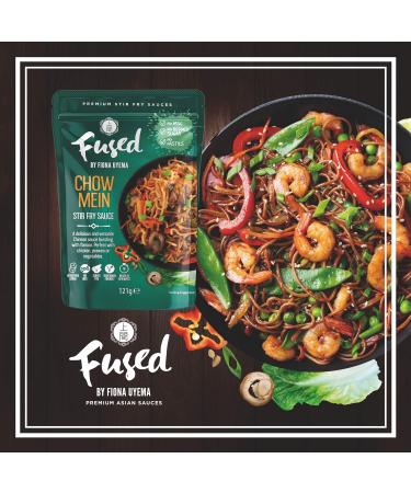 Fused Chow Mein Sauce - Ready to Use Stir Fry Sauce for Chow Mein Noodles - No Refined Sugars Artificial Preservatives Additives or MSG - 2 x 121g Pouches (2 Servings per Pouch) - Buy Online on GoSupps.com