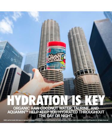 GHOST Amino Essential Amino Acid Supplement - Sonic Ocean Water Flavor - 40 Servings - Intra-Workout Powder with 4.5g BCAA & 5.5g EAA - Soy & Gluten-Free - Vegan Friendly - Buy Online on GoSupps.com